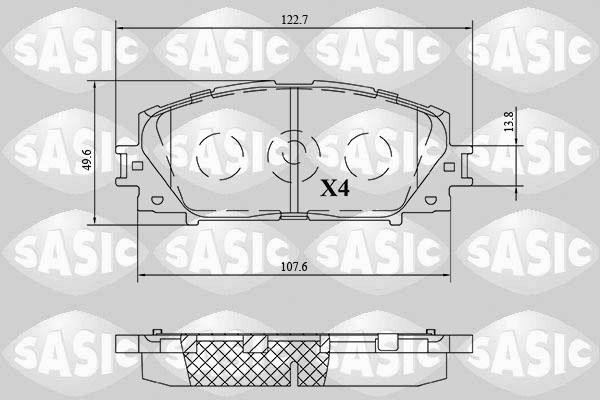 Sasic 6216201 - Brake Pad Set, disc brake autospares.lv