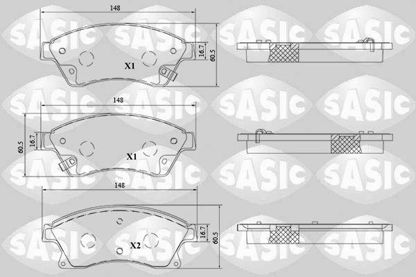 Sasic 6216215 - Brake Pad Set, disc brake autospares.lv