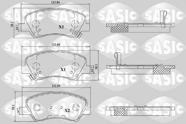 Sasic 6216213 - Brake Pad Set, disc brake autospares.lv