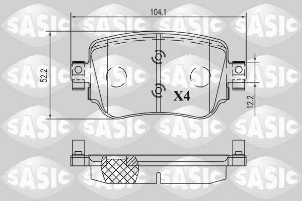 Sasic 6216217 - Brake Pad Set, disc brake autospares.lv