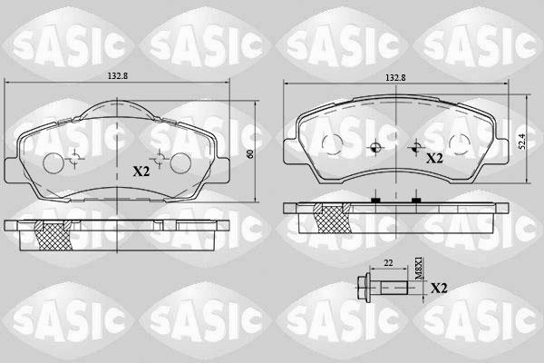 Sasic 6210049 - Brake Pad Set, disc brake autospares.lv