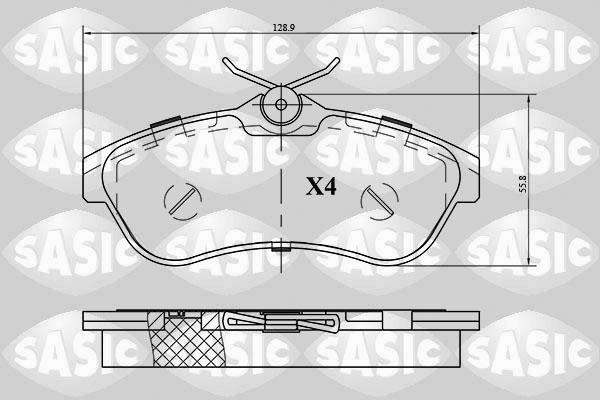 Sasic 6210044 - Brake Pad Set, disc brake autospares.lv