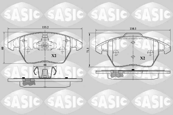 Sasic 6210046 - Brake Pad Set, disc brake autospares.lv