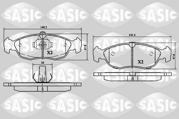 Sasic 6210048 - Brake Pad Set, disc brake autospares.lv