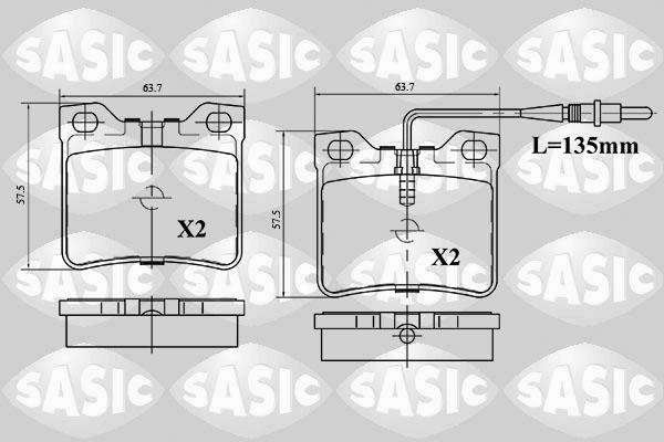 Sasic 6210047 - Brake Pad Set, disc brake autospares.lv