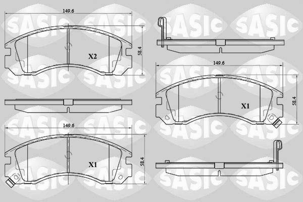 Sasic 6210059 - Brake Pad Set, disc brake autospares.lv