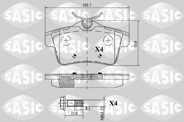 Sasic 6210064 - Brake Pad Set, disc brake autospares.lv