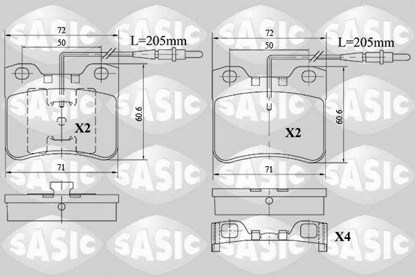 Sasic 6210065 - Brake Pad Set, disc brake autospares.lv