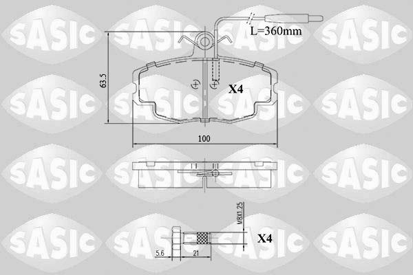 Sasic 6210067 - Brake Pad Set, disc brake autospares.lv