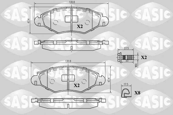 Sasic 6210002 - Brake Pad Set, disc brake autospares.lv