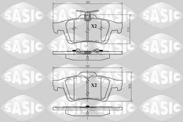 Sasic 6210016 - Brake Pad Set, disc brake autospares.lv