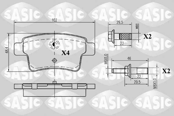 Sasic 6210018 - Brake Pad Set, disc brake autospares.lv