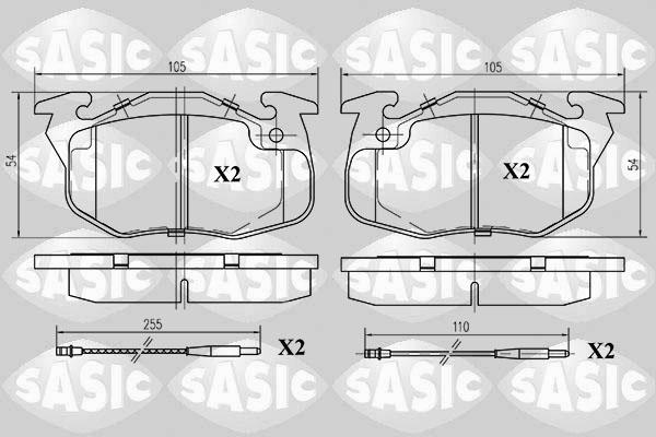 Sasic 6210013 - Brake Pad Set, disc brake autospares.lv