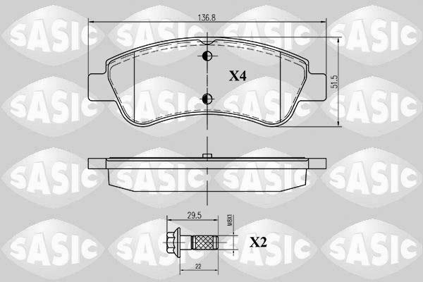 Sasic 6210012 - Brake Pad Set, disc brake autospares.lv