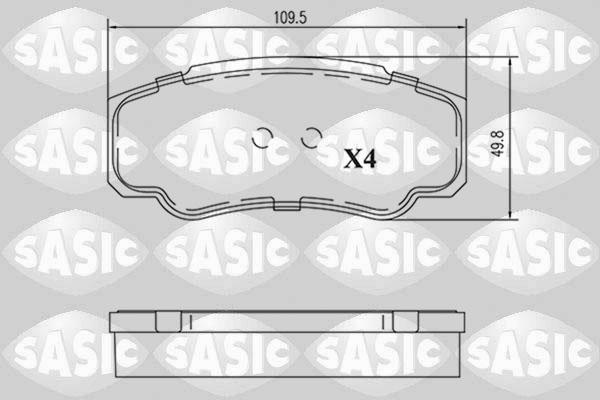 Sasic 6210089 - Brake Pad Set, disc brake autospares.lv