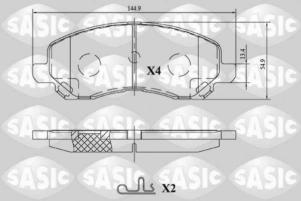 Sasic 6210087 - Brake Pad Set, disc brake autospares.lv