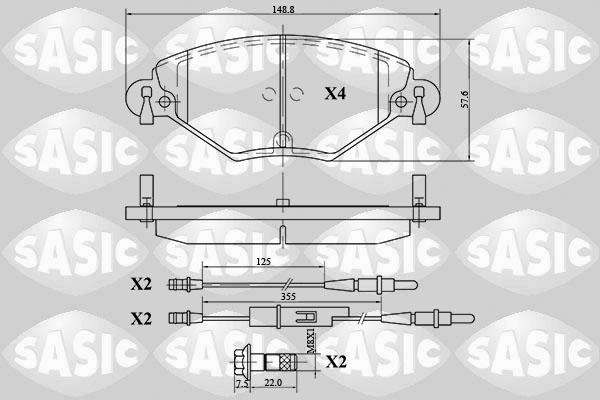 Sasic 6210035 - Brake Pad Set, disc brake autospares.lv