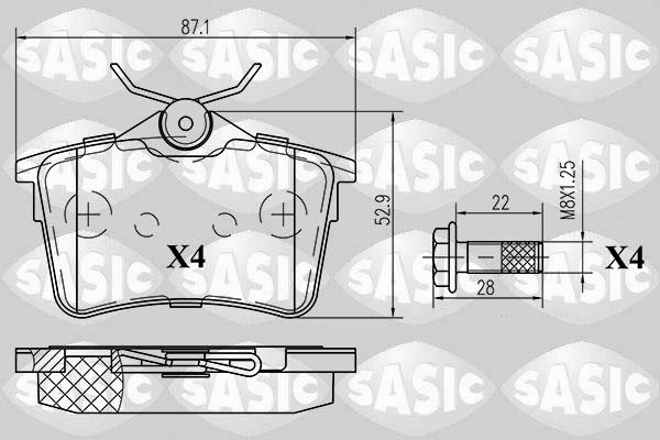 Sasic 6210038 - Brake Pad Set, disc brake autospares.lv