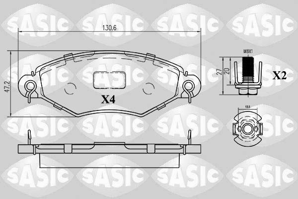 Sasic 6210033 - Brake Pad Set, disc brake autospares.lv