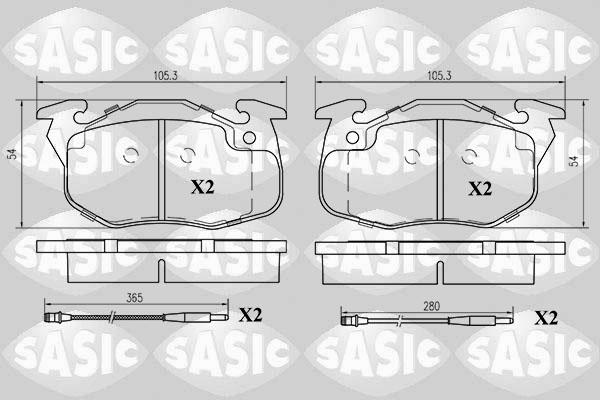 Sasic 6210032 - Brake Pad Set, disc brake autospares.lv