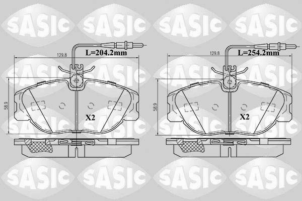 Sasic 6210028 - Brake Pad Set, disc brake autospares.lv