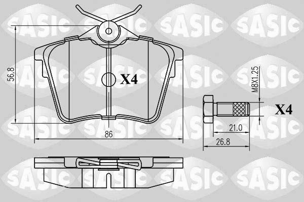 Sasic 6210022 - Brake Pad Set, disc brake autospares.lv