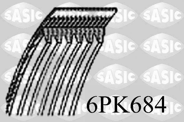 Sasic 6PK684 - V-Ribbed Belt autospares.lv