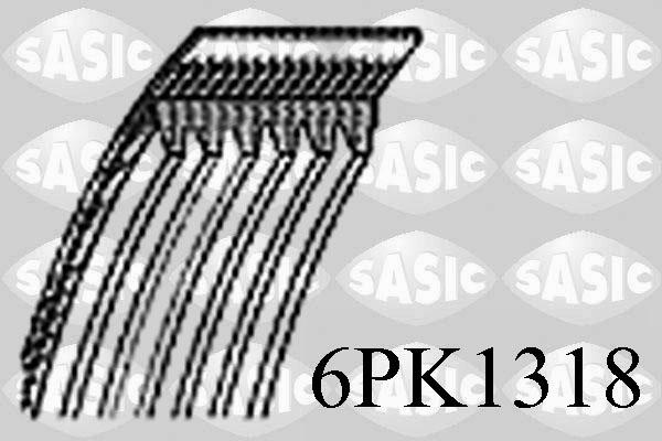 Sasic 6PK1318 - V-Ribbed Belt autospares.lv