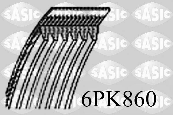 Sasic 6PK860 - V-Ribbed Belt autospares.lv