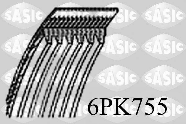 Sasic 6PK755 - V-Ribbed Belt autospares.lv