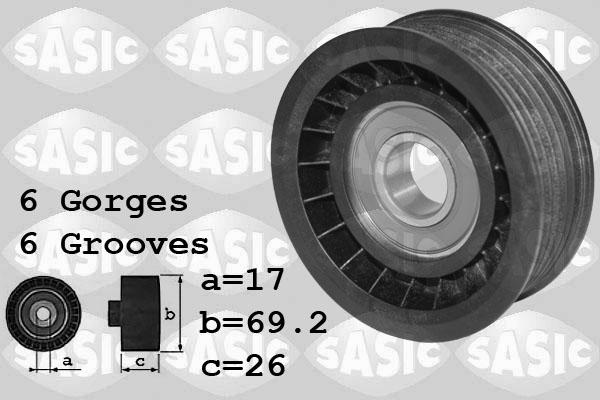 Sasic 1626204 - Pulley, v-ribbed belt autospares.lv