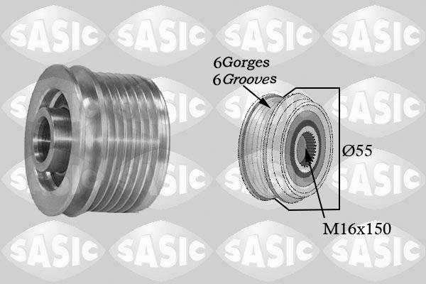 Sasic 1674001 - Pulley, alternator, freewheel clutch autospares.lv