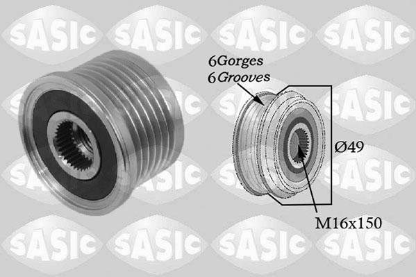 Sasic 1674003 - Pulley, alternator, freewheel clutch autospares.lv