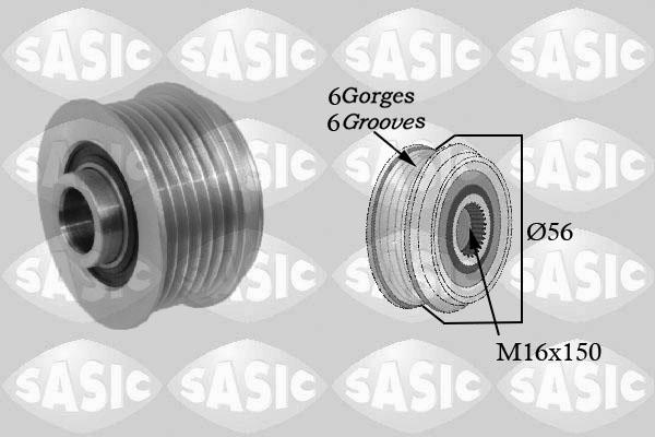 Sasic 1674002 - Pulley, alternator, freewheel clutch autospares.lv