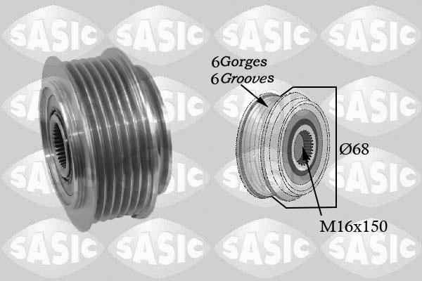 Sasic 1676009 - Pulley, alternator, freewheel clutch autospares.lv