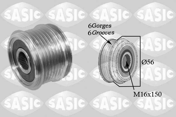 Sasic 1676004 - Pulley, alternator, freewheel clutch autospares.lv