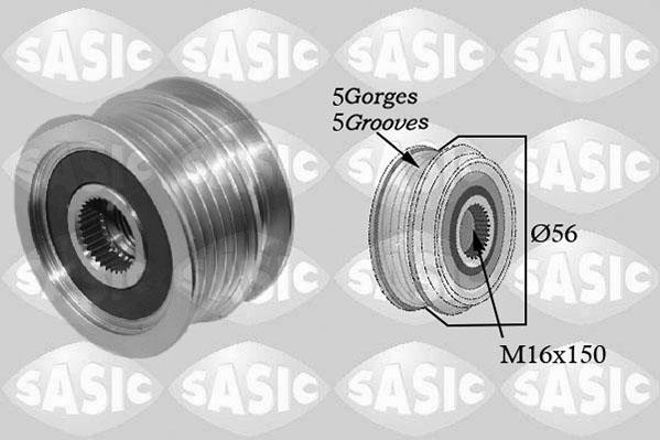 Sasic 1676005 - Pulley, alternator, freewheel clutch autospares.lv