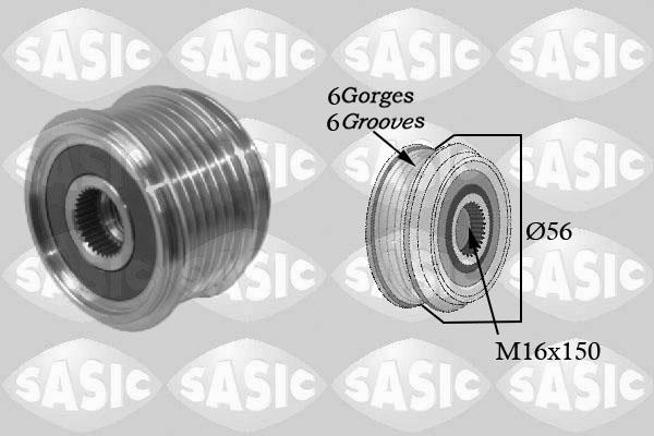 Sasic 1676001 - Pulley, alternator, freewheel clutch autospares.lv