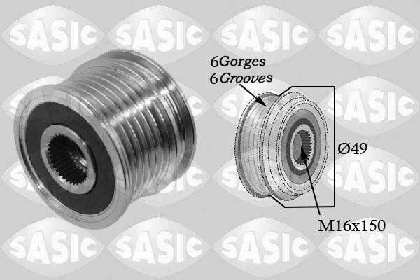 Sasic 1676008 - Pulley, alternator, freewheel clutch autospares.lv