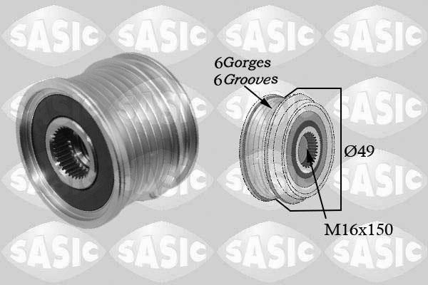 Sasic 1676003 - Pulley, alternator, freewheel clutch autospares.lv