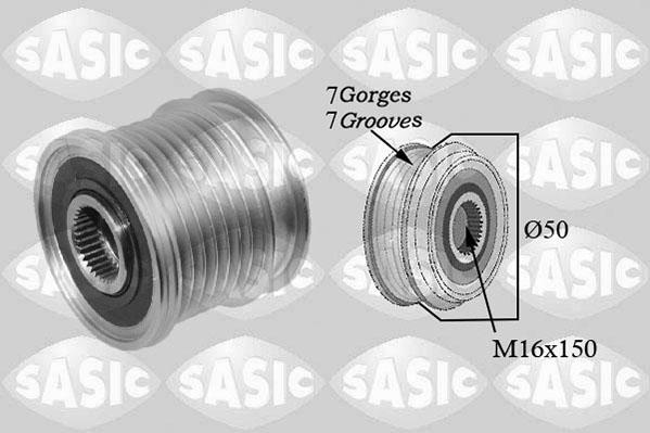 Sasic 1676019 - Pulley, alternator, freewheel clutch autospares.lv