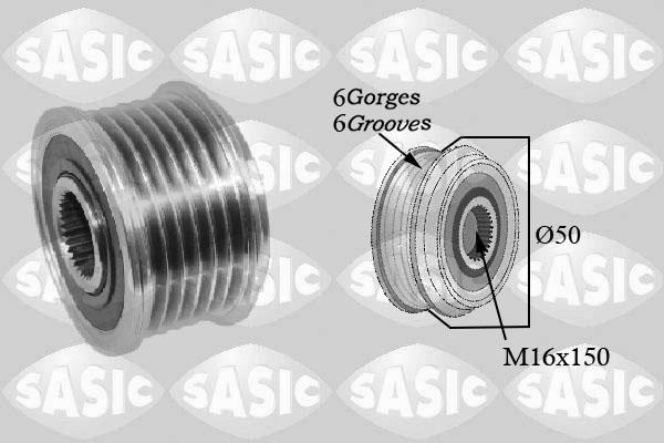 Sasic 1676017 - Pulley, alternator, freewheel clutch autospares.lv