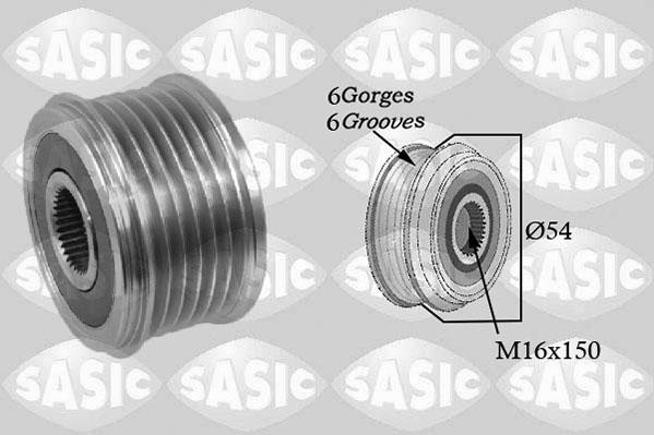 Sasic 1676011 - Pulley, alternator, freewheel clutch autospares.lv