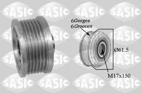 Sasic 1676012 - Pulley, alternator, freewheel clutch autospares.lv