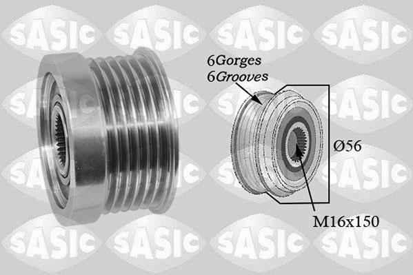 Sasic 1676034 - Pulley, alternator, freewheel clutch autospares.lv