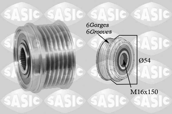 Sasic 1676029 - Pulley, alternator, freewheel clutch autospares.lv