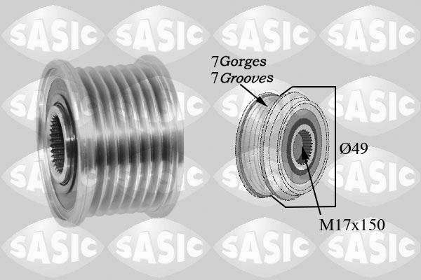 Sasic 1676028 - Pulley, alternator, freewheel clutch autospares.lv