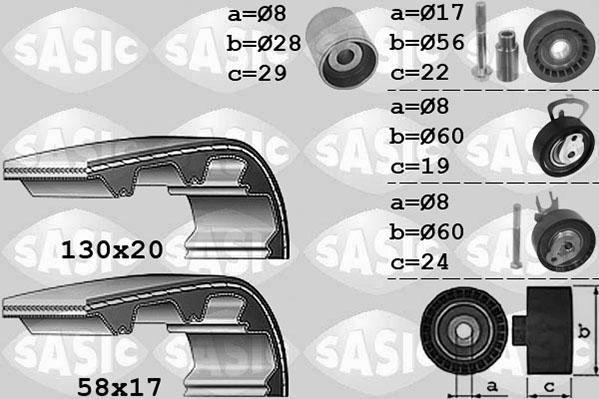 Sasic 1756050 - Timing Belt Set autospares.lv