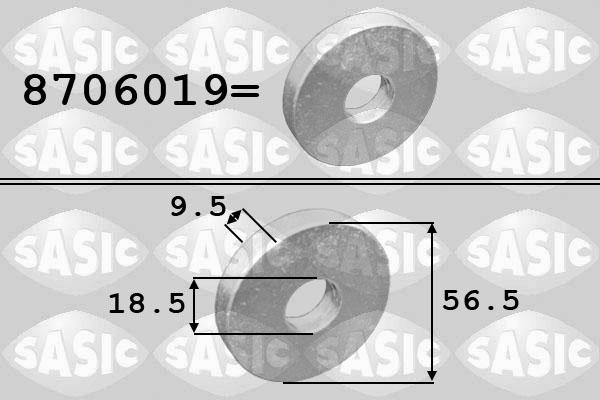 Sasic 8706019 - Washer, crankshaft pulley autospares.lv