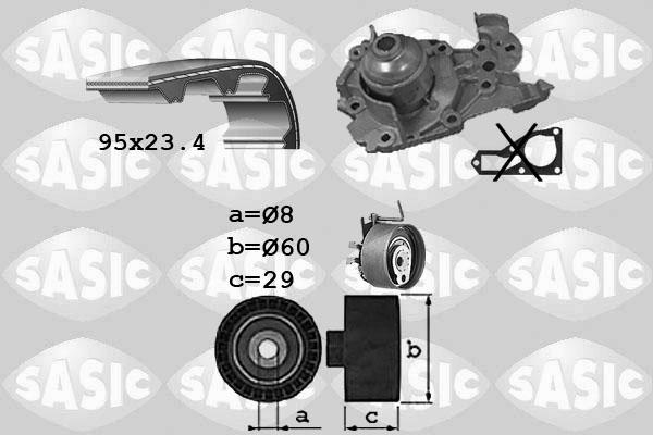 Sasic 3904010 - Water Pump & Timing Belt Set autospares.lv